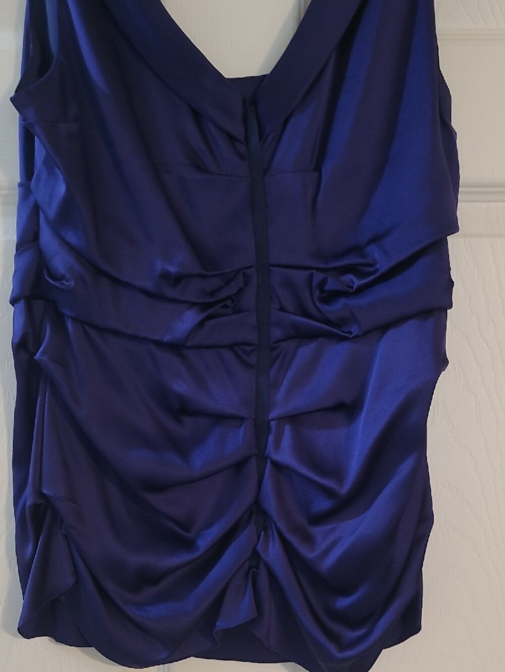 Elie Tahari Cobalt Blue Silk Top Size L - Picture 3 of 4